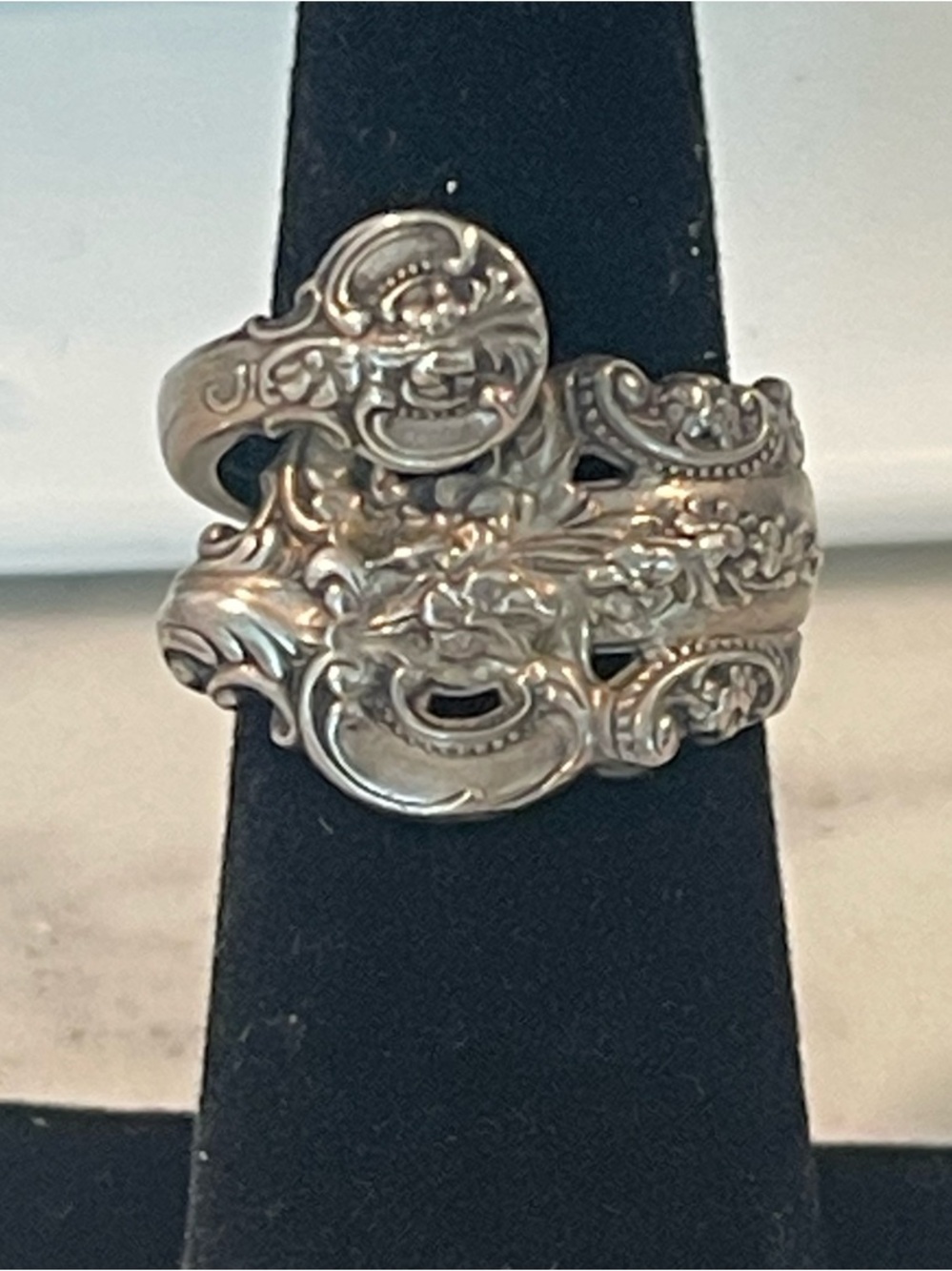 Vintage Wallace Sterling Silver Grand Baroque Spoon Ring